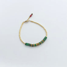 Charger l&#39;image dans la galerie, Bracelet Surfeur des Villes - Bracelet de perles miyuki or, jaspe vert et hématites or.
